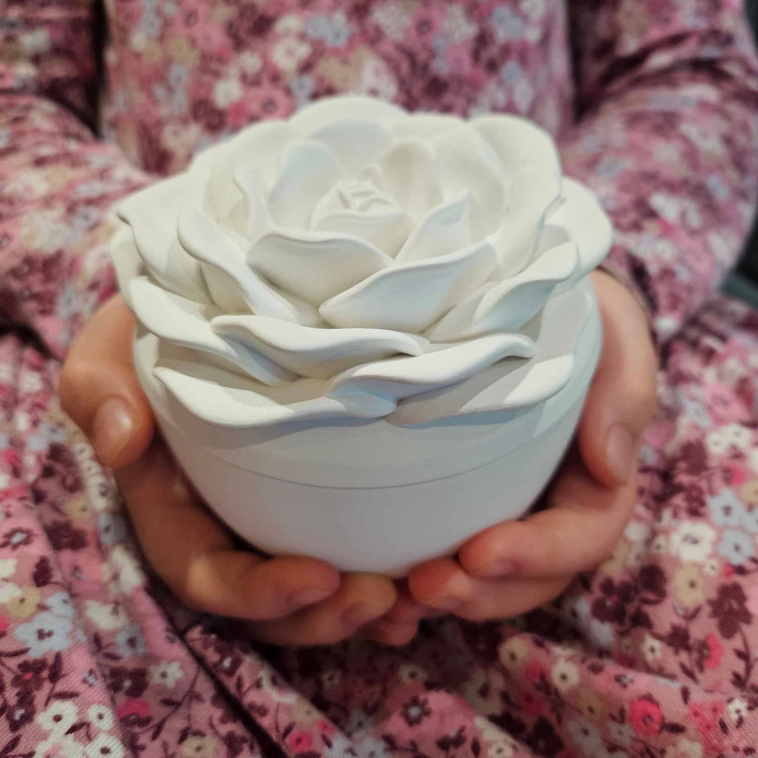 Bougie Fleur - Blanche/Citronnelle, Gingembre