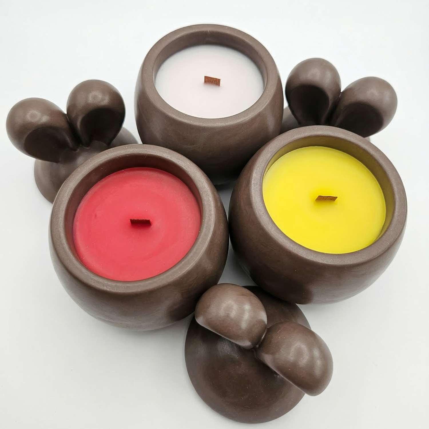 Bougie Čoko Drobec - Marron / Pamplemousse