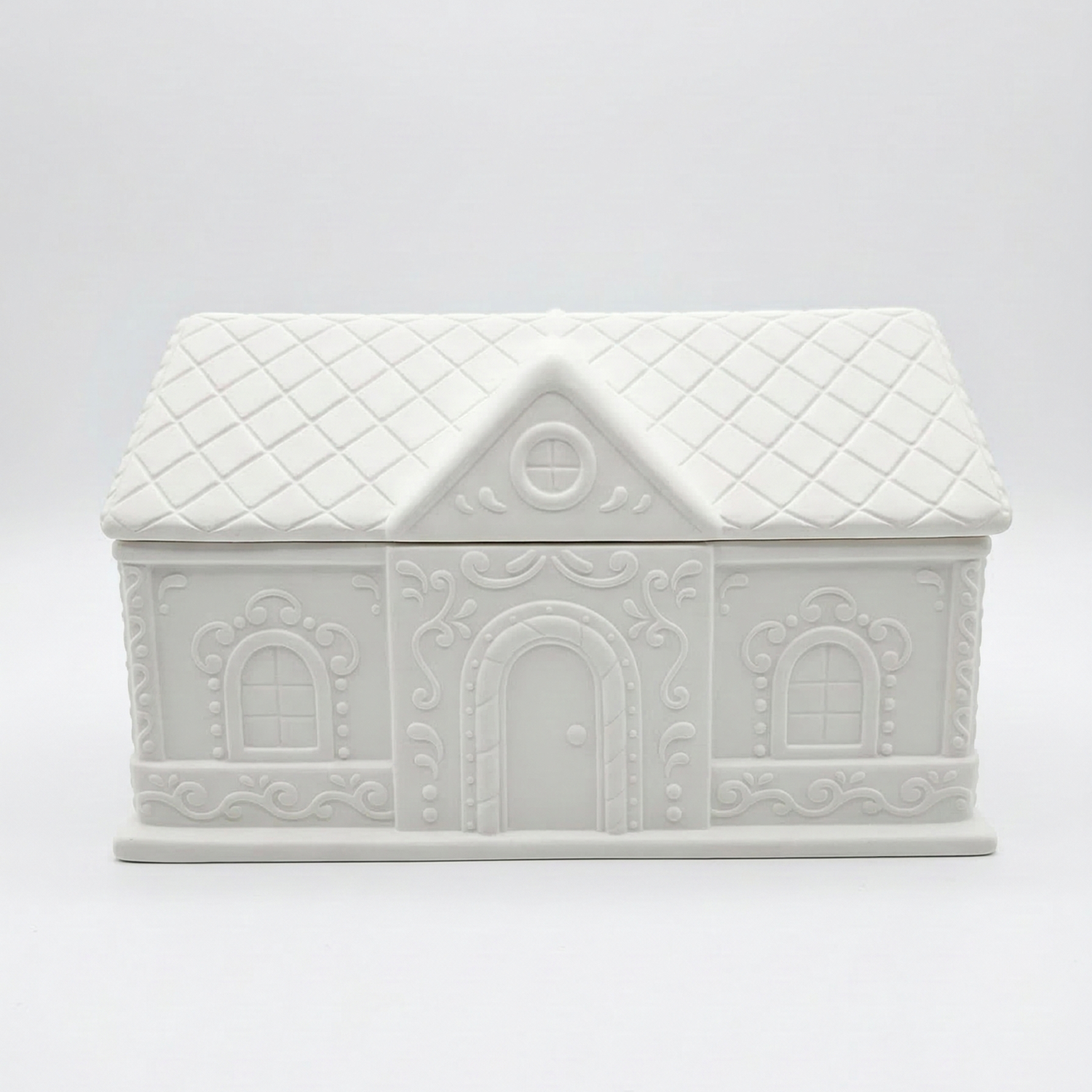 Large House Candle - White/Flower Garden