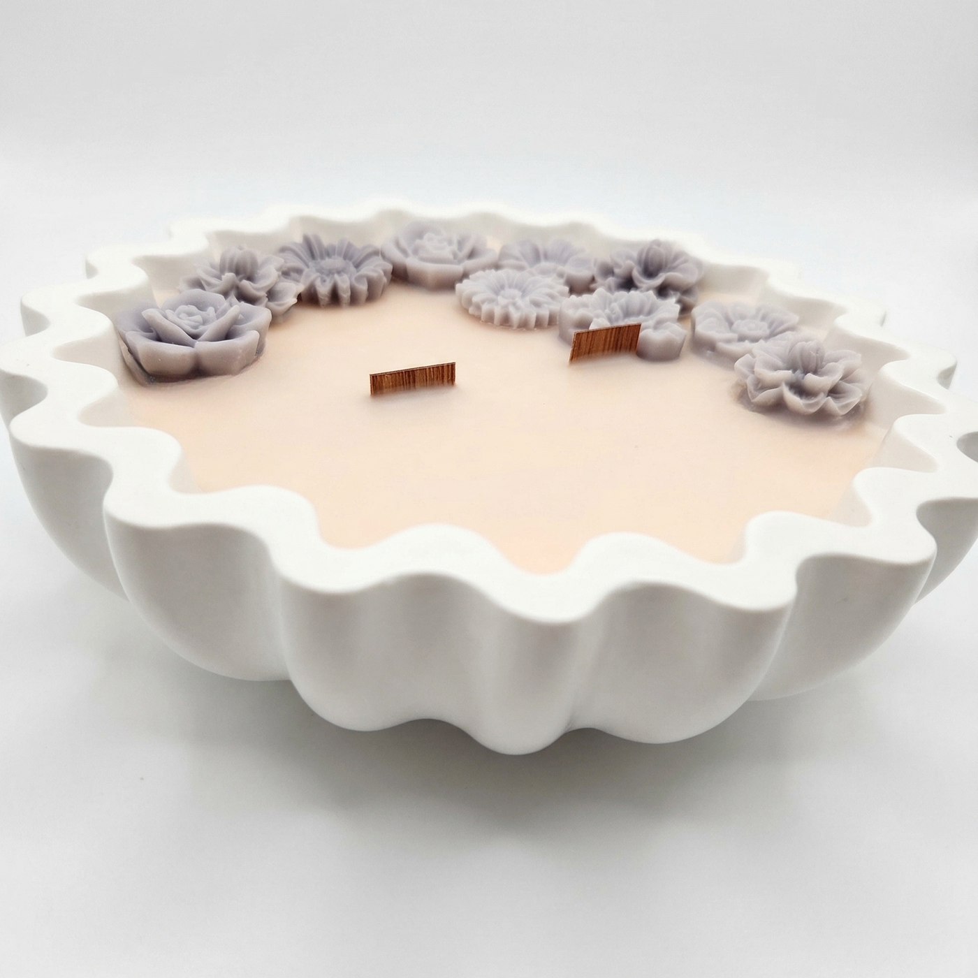 Bougie Velvet - Blanc/Canneberge, Orange