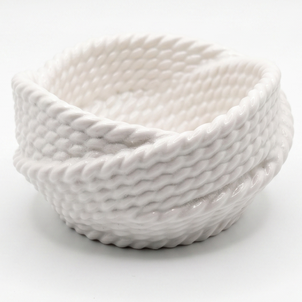 Bougeoir design Fil – Blanc