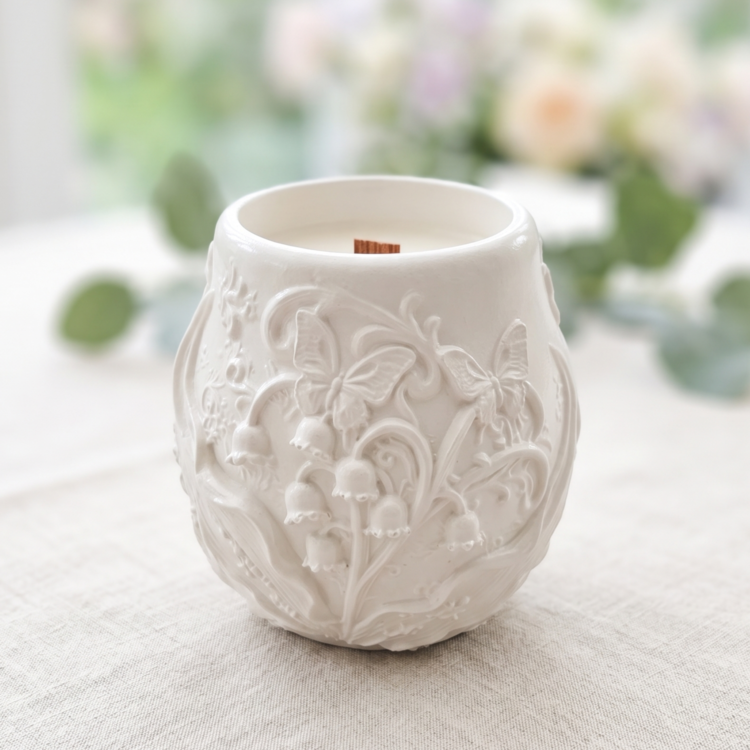 Bougie Convallaria - Blanc / Lait, Miel