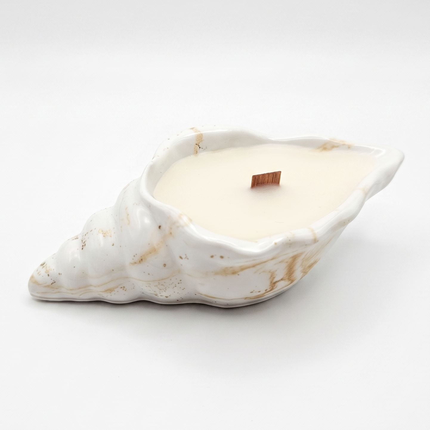 Bougie Aura - Blanc / Or / Encens