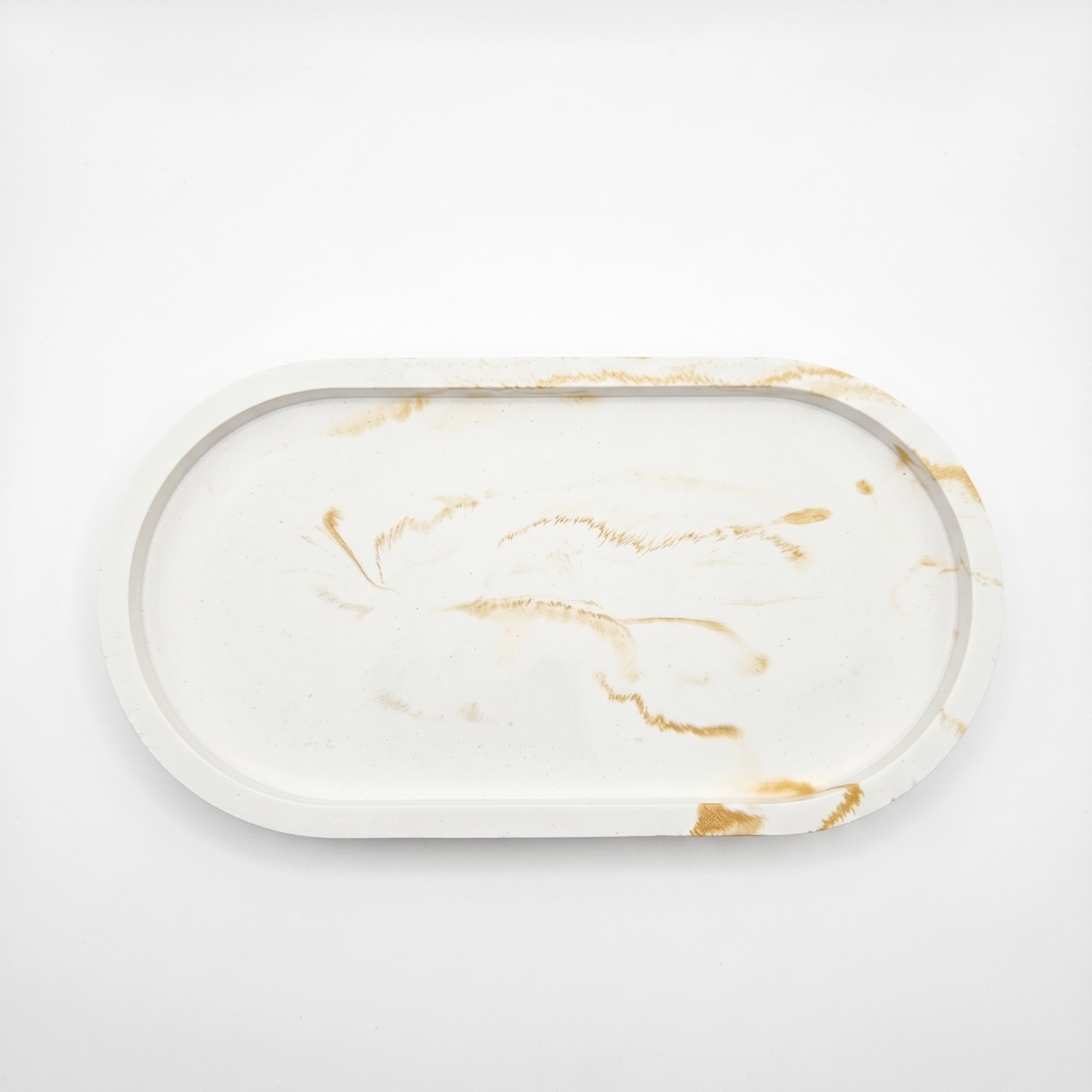 Plateau design Classique - Blanc / Argent
