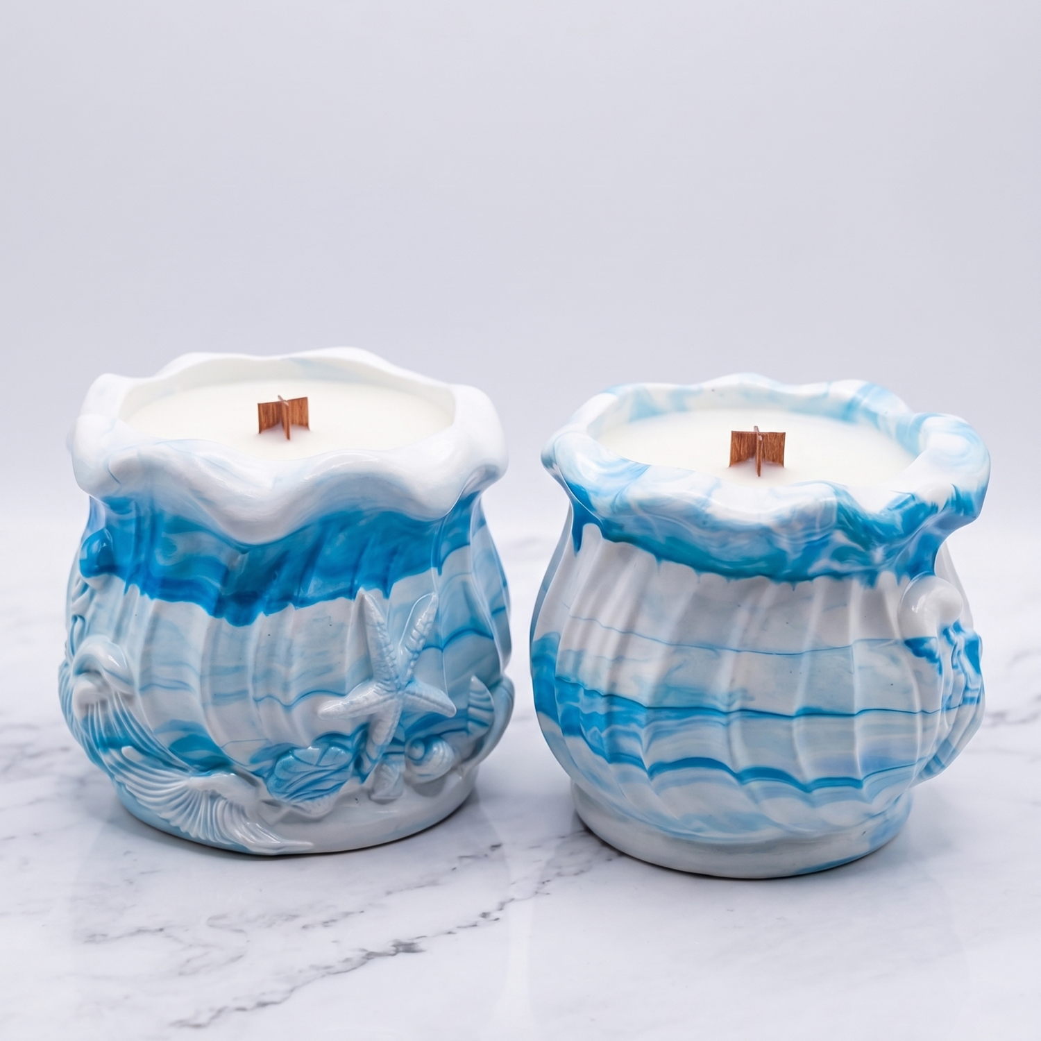 Bougie Océan - Blanche / Eucalyptus, Camphre