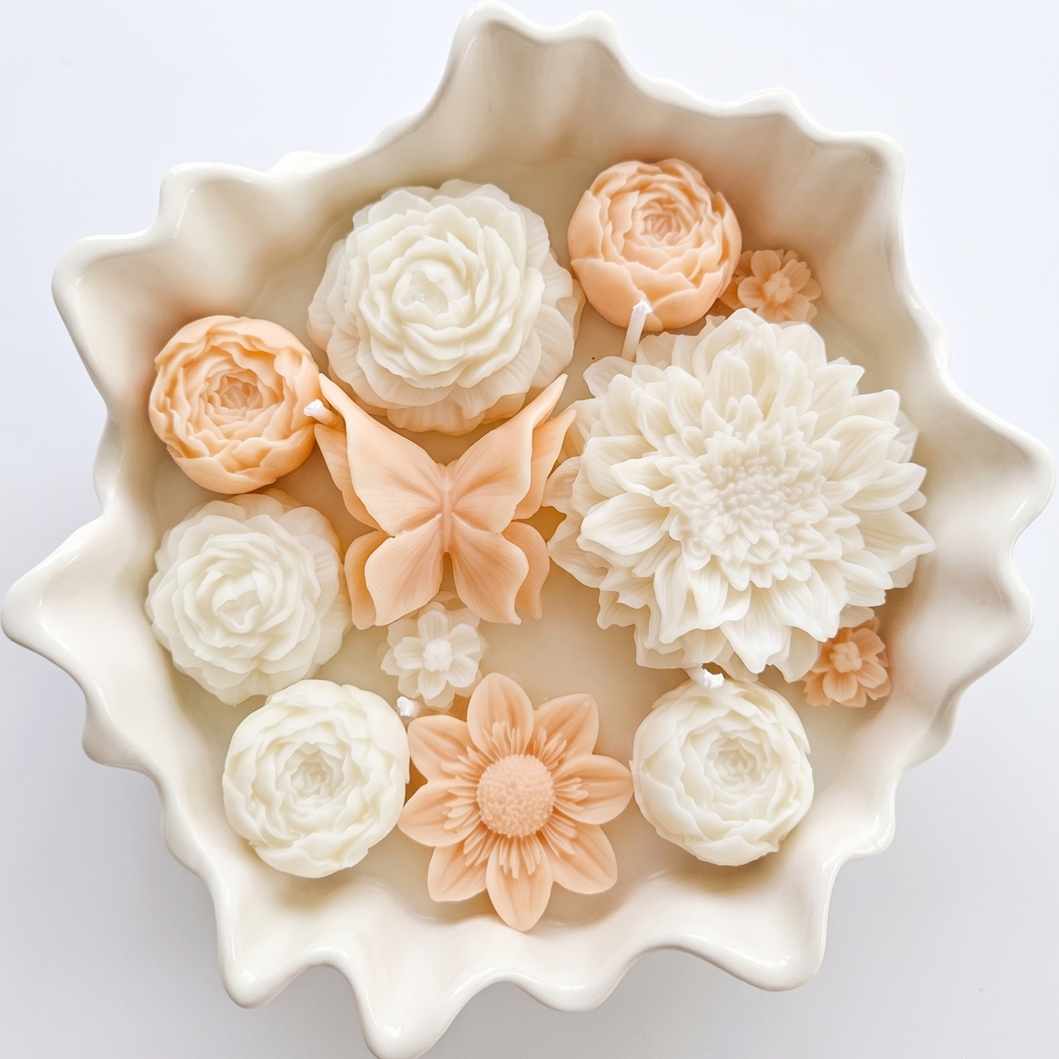 Bougie Jardin de Paris - Blanc / Orange - Rose / Paris
