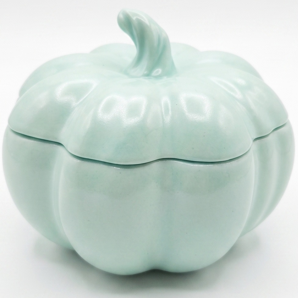 Bougie Citrouille - Turquoise / Rhubarbe sauvage, Cannelle / S