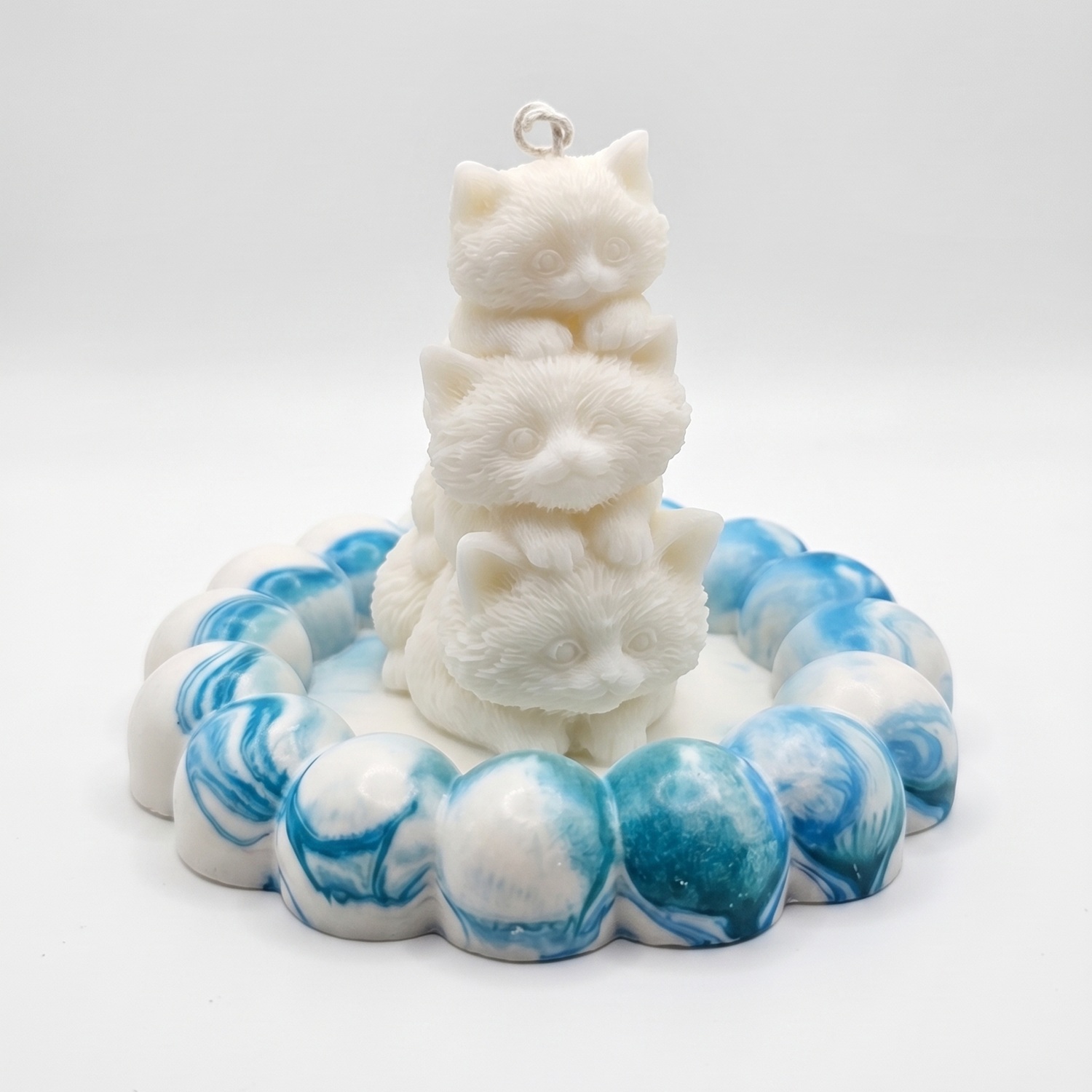 Plateau design Bulle - Blanc / Turquoise