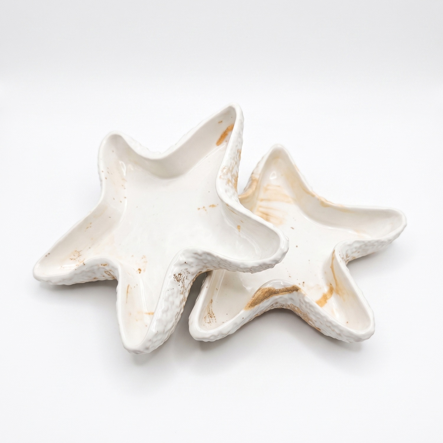 Bol design étoile de mer - Gris / Or