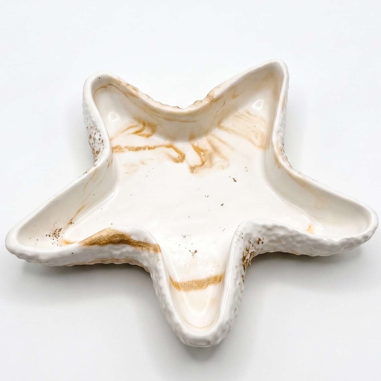 Bol design étoile de mer - Gris / Or
