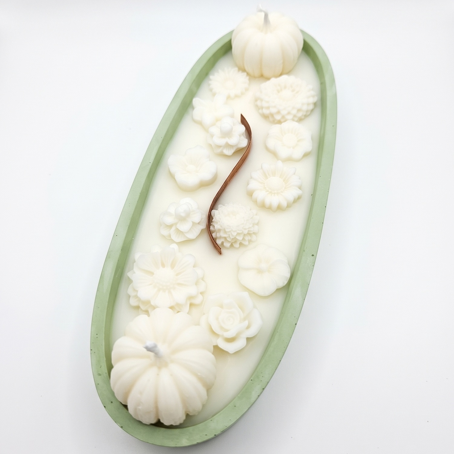 Bougie Jardin d'Automne - Verte / Blanche / Tarte aux pommes