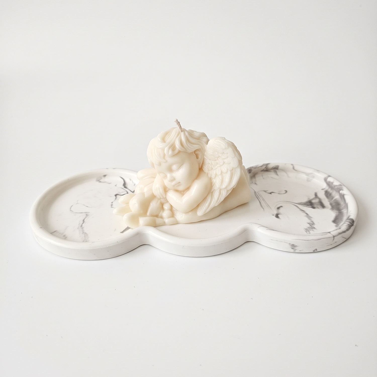Plateau design Trio - Blanc / Or