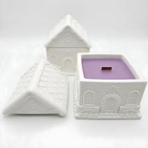 Bougie Maisonnette - Blanche / Lavande