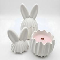 Bougie Tendre Lapin - Blanc / Pamplemousse, Pomelo