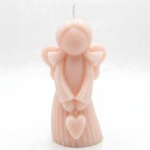 Bougie Ange - Rose/Noix de coco