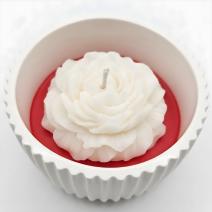 Bougie Rubis - Blanche / Rouge / Cerise, Amande