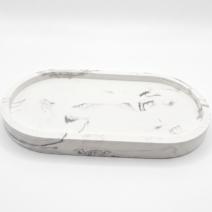 Plateau design Classique - Blanc / Argent