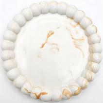 Plateau design Rondo - Blanc / Or