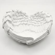 Bougeoir et plateau design Ailes - Blanc
