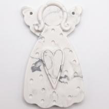 Ange suspendu - Blanc / Argent / L