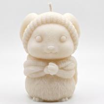 Bougie Lapin d'Hiver - Blanche / Coco