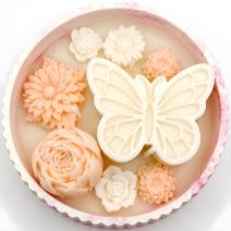 Bougie Brise de Papillon - Blanche / Rose / Lait, Miel