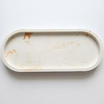 Plateau design Klasik XL - Blanc / Or