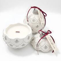 Bougie Christmas Bauble Enchanted MINI - Blanche / Argentée / Magie d'Hiver / MINI