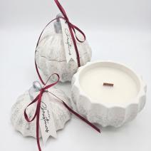 Bougie Christmas Bauble Glitter MINI - Blanche / Argentée / Magie d'Hiver