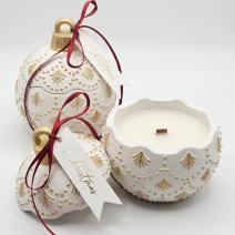 Bougie Christmas Bauble Enchanted MINI - Blanche / Or / Magie d'hiver