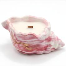 Bougie Marée Rose - Rose / Blanche / Or / Eucalyptus, Camphre