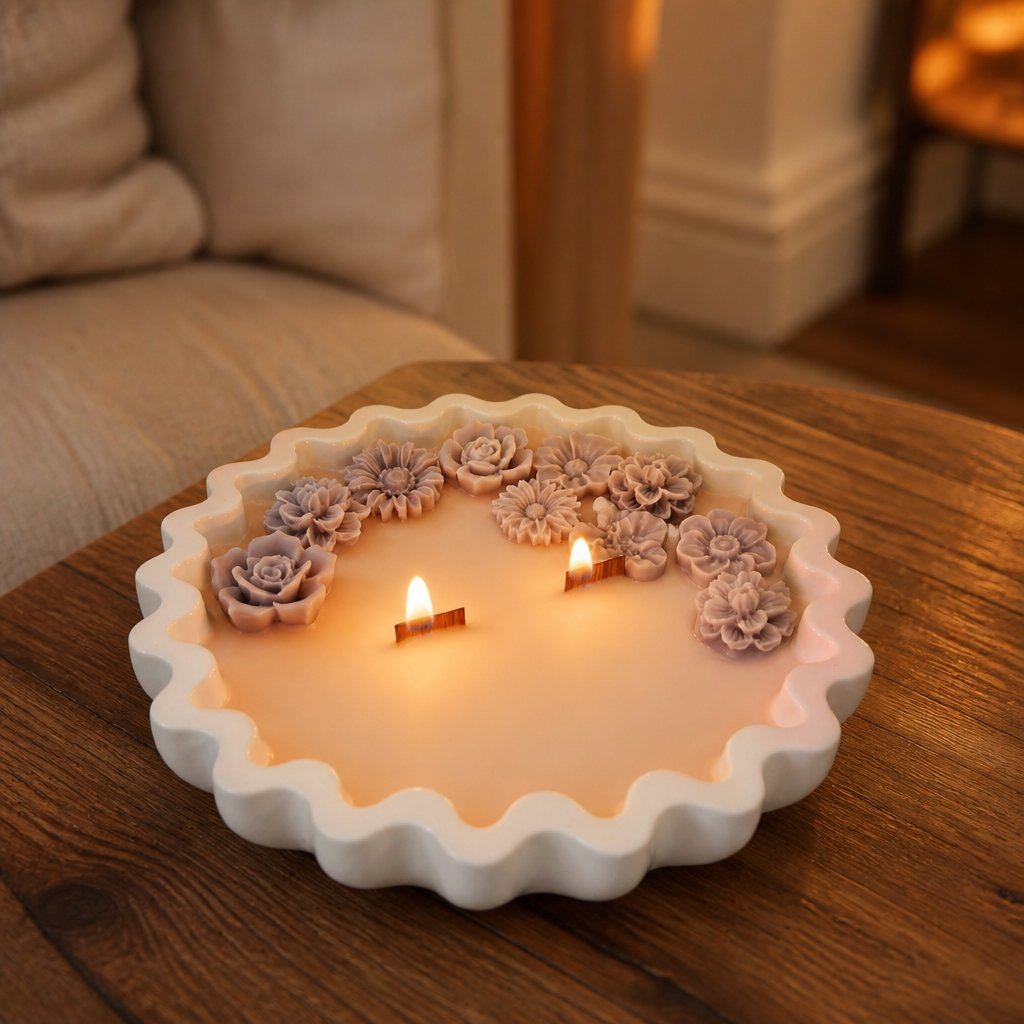 Bougie Velvet - Blanc/Canneberge, Orange