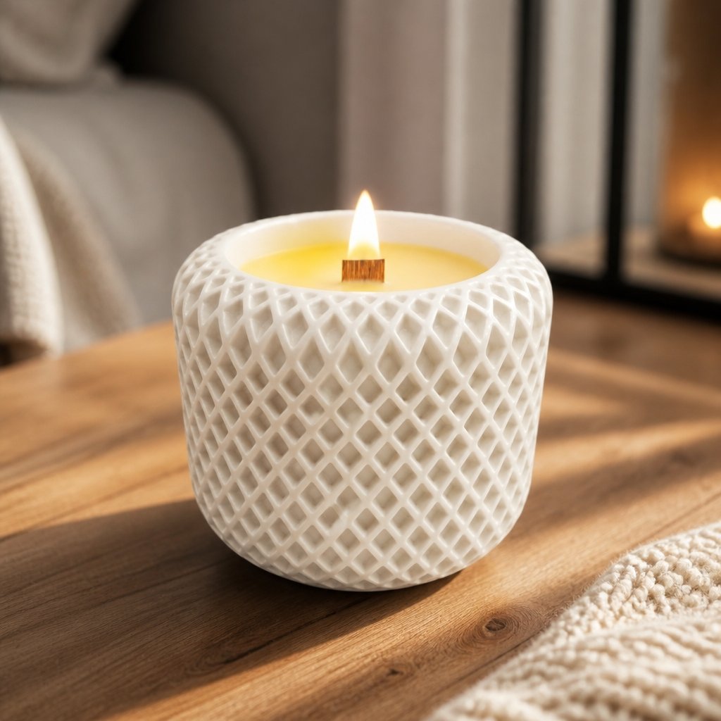 Bougie Mosaïque – Blanc / Jaune / Coconut Island