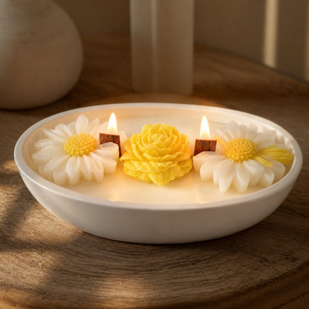 Bougie Câlin Mielleux - Blanc / Jaune / Miel et Lait