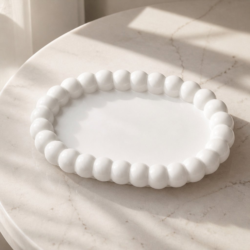 Plateau design Korálka - Blanc