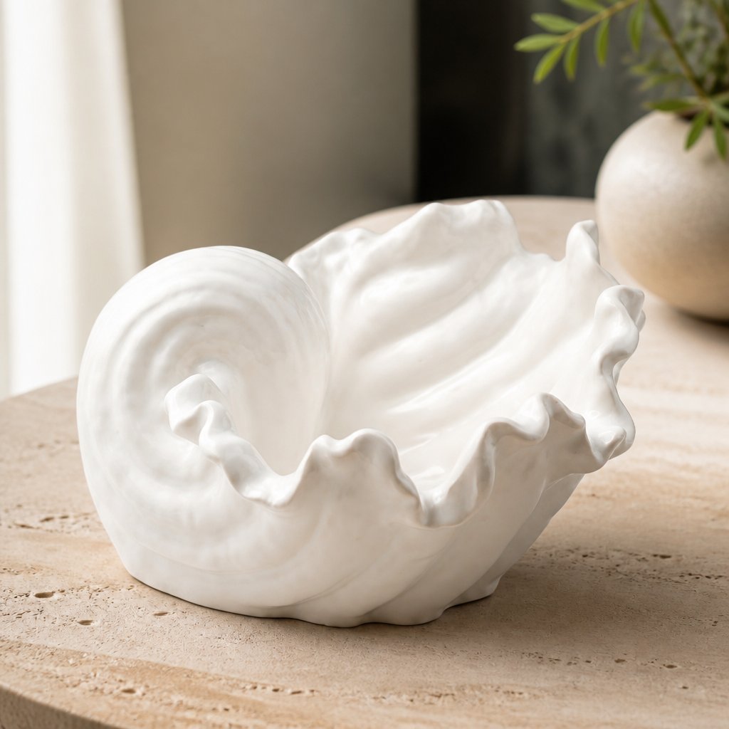 Bol coquillage design - Blanc