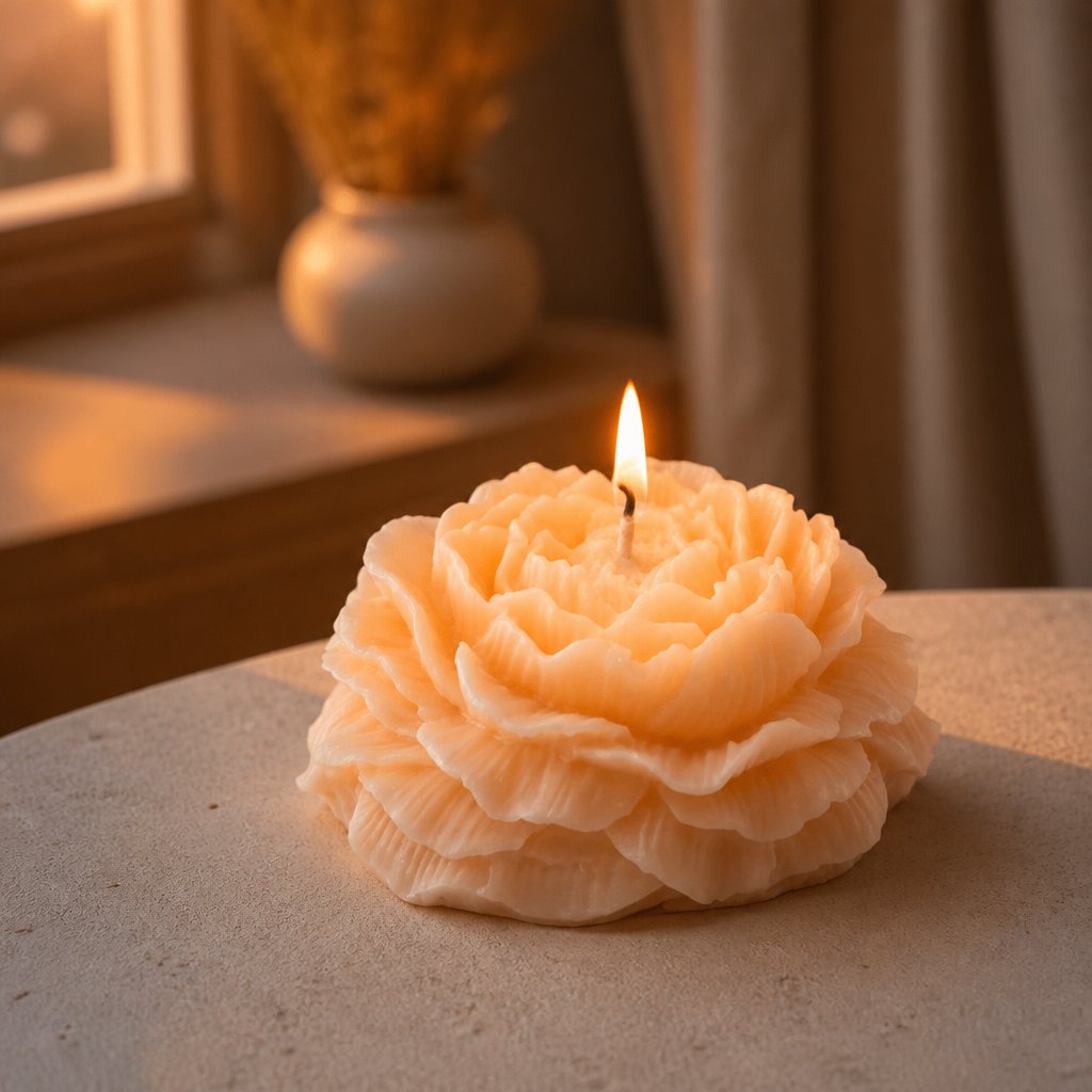 Bougie Pivoine - Orange / Rose / Cerise