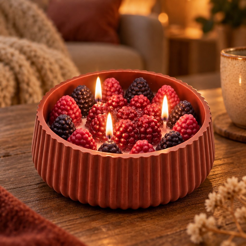 Bougie Gâteau - Rouge brique / Strudel aux pommes / Cerise