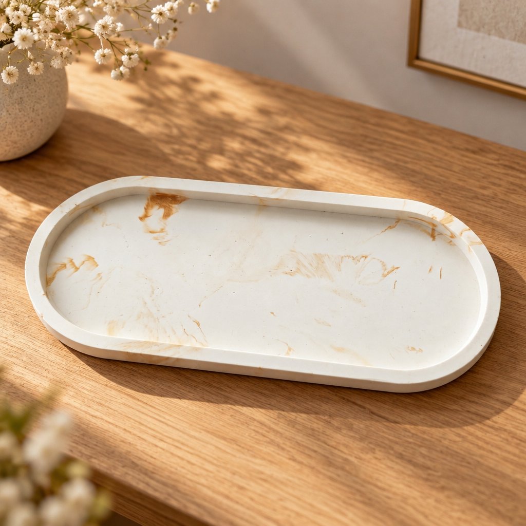 Plateau design Klasik XL - Blanc / Or