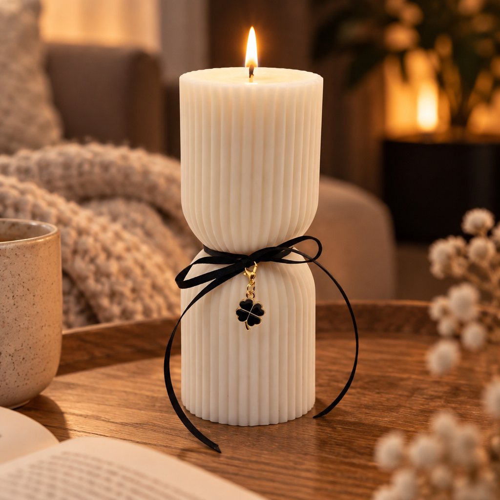 Bougie Silhouette - Blanche / Noix de coco islandaise